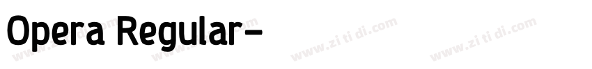 Opera Regular字体转换
